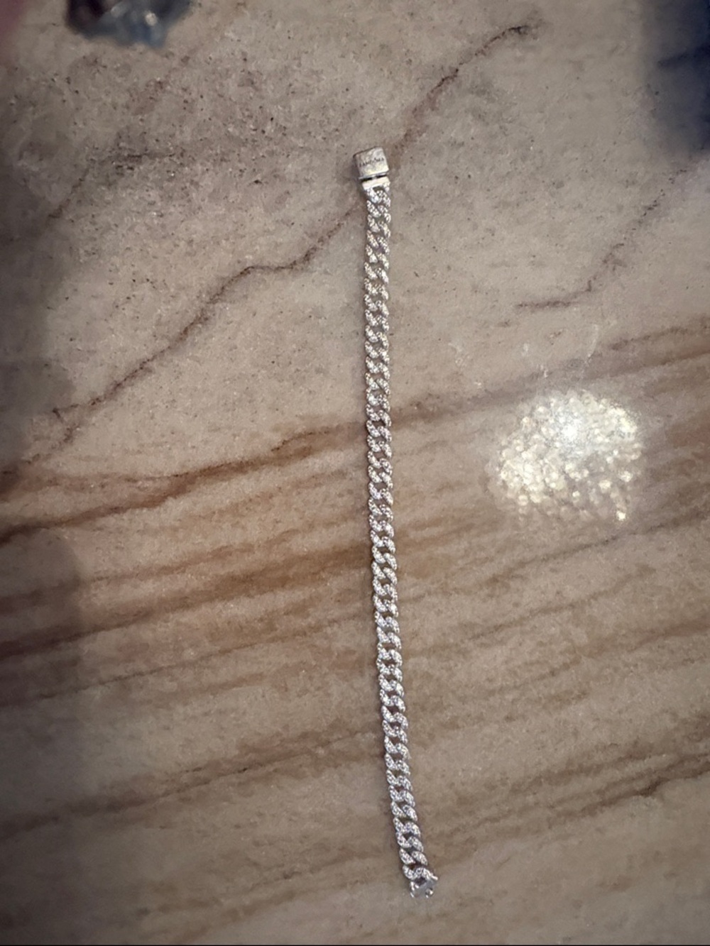 Pandora Sparkling Silver CZ Cuban Link Bracelet - Picture 9 of 12